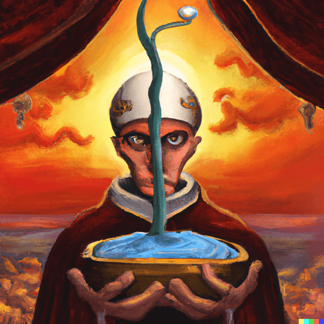 AI depicition of the prophet of the bean